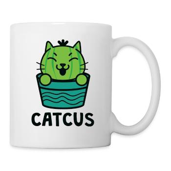Ehrfürchtiges Catcus T-Shirt - Tasse - Weiß - Rechts