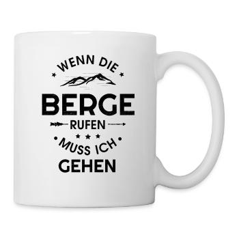 When the mountains call, mountaineer, gift - Mug - white - Right