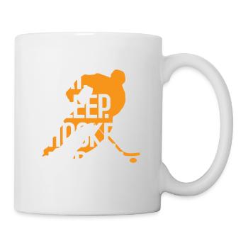 Cool Eat Sleep Hockey Repeat T-Shirt - Mug - white - Right