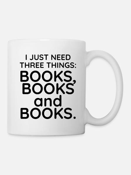Books, books and books - Mug - white