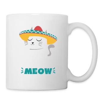 Sombrero Cat Funny Cinco De Mayo Tshirt - Mug - white - Right