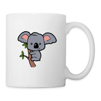 Doux Koala petit bébé Koala Eucalyptus - Mug blanc - blanc - Droite