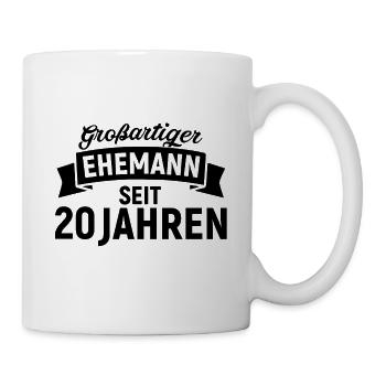 20. Hochzeitstag - Tasse - Weiß - Rechts