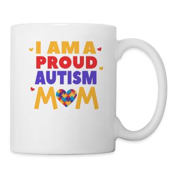 Je suis une maman fière d'autisme - Mug blanc - blanc - Droite