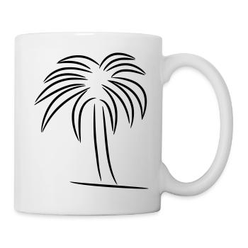 Palme - Tasse - Weiß - Rechts