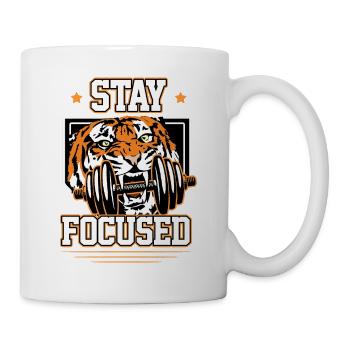 Sports muscles workout animal - Mug - white - Right
