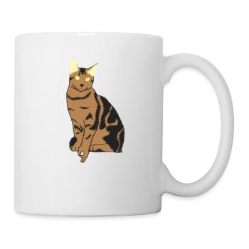 Regarde à l’intérieur - chat - Mug blanc - blanc - Droite