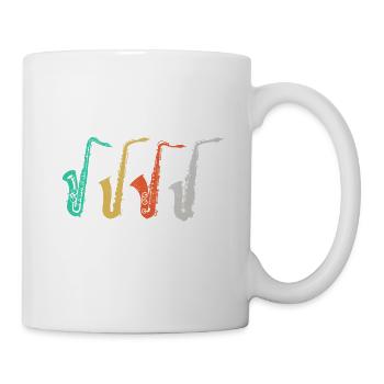 Saxophon - Tasse - Weiß - Rechts
