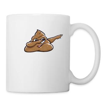 Dabbing dab danse merde merde émoticône cadeau - Mug blanc - blanc - Droite