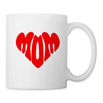 I Love Mom - Cadeau de la fête des Mères - Mug blanc - blanc - Droite