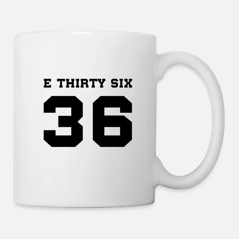 E36 E TRENTE SIX Noir - Mug blanc - blanc