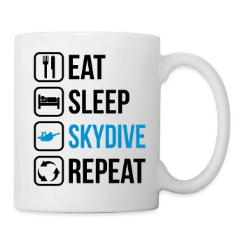 Mangez la répétition de sommeil de sommeil - Mug blanc - blanc - Droite