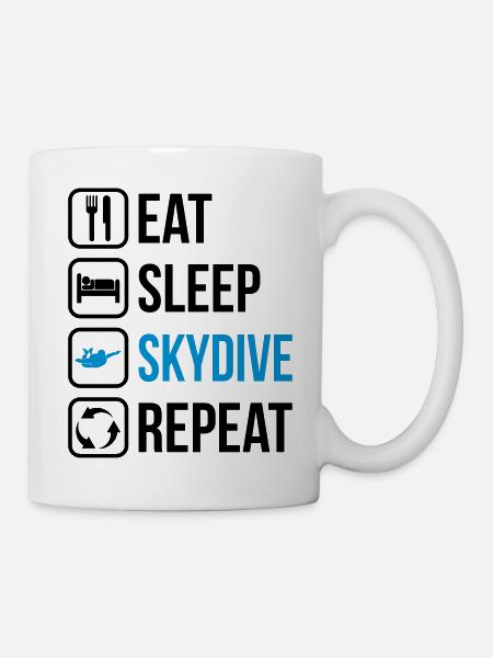 Eat Sleep Skydive Repeat - Tasse - Weiß