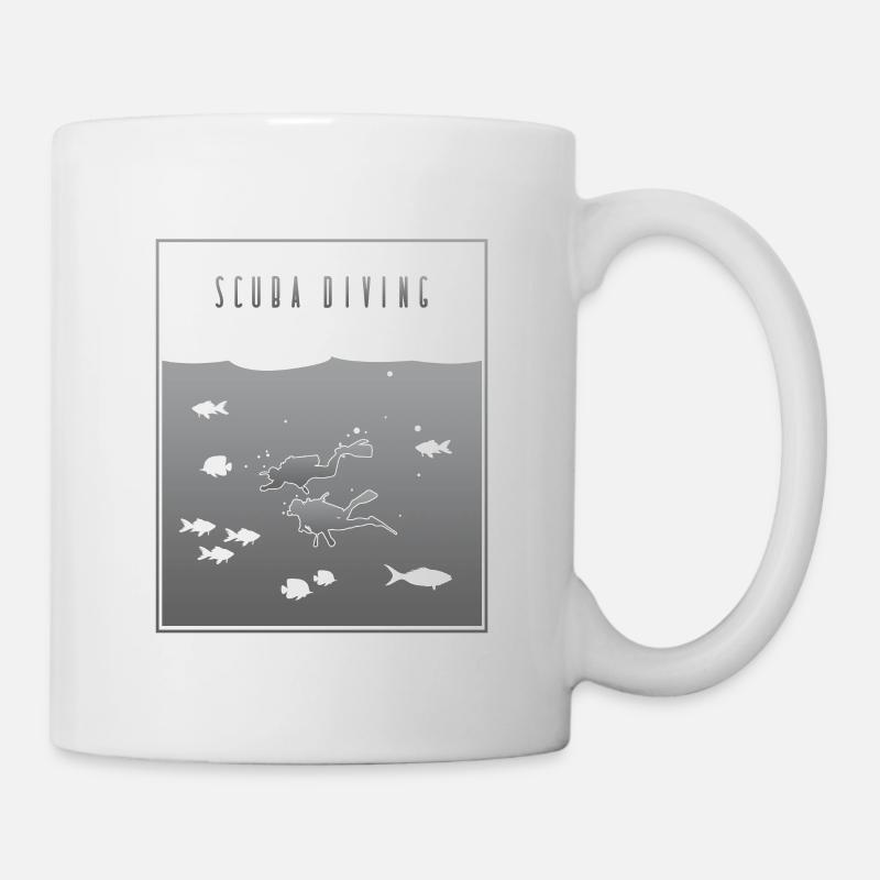 Scuba Diving Gray - Mug - white