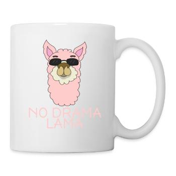 Lama Drama Alpacca tiere lustig witzig rosa pink - Tasse - Weiß - Rechts