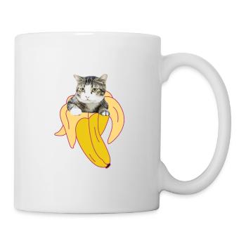 Cat banana kitten meow kitty cat cat lady - Mug - white - Right
