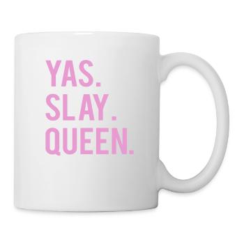Yas mignon. Slay, Reine. T-shirt - Mug blanc - blanc - Droite