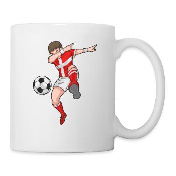 Denmark Dabbing Football Player Dab Gift - Mug - white - Right