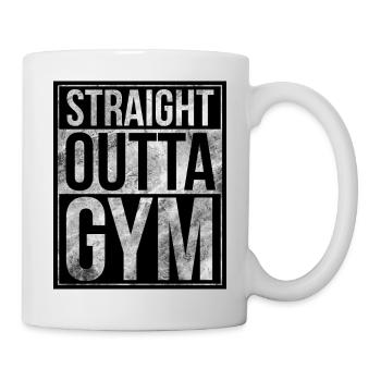 Conception de remise en forme - Straight Outta Gym - Mug blanc - blanc - Droite