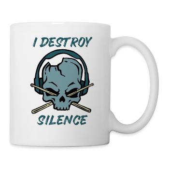 Drummer Drumsticks Band Lauter Metal Rock Cadeau - Mug blanc - blanc - Droite