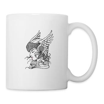 Valkyrie Wing Fallen Angel Warrior Woman - Mug - white - Right