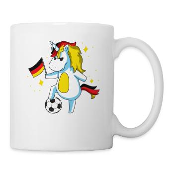 Deutschland Einhorn Germany Unicorn Fußball Gift - Tasse - Weiß - Rechts