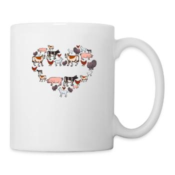 Cadeau végétarien / végétalien - Mug blanc - blanc - Droite