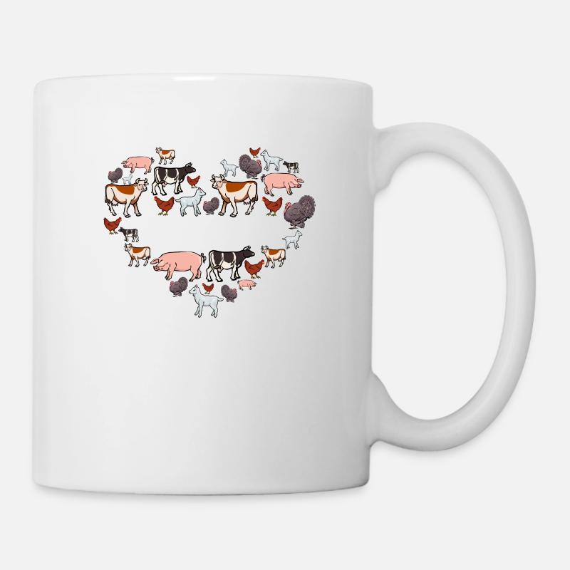 Vegetarier/Vegan Geschenk - Tasse - Weiß