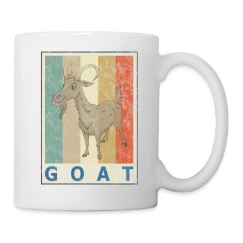 Goat Vintage Retro Style Grunge - Mug - white - Right
