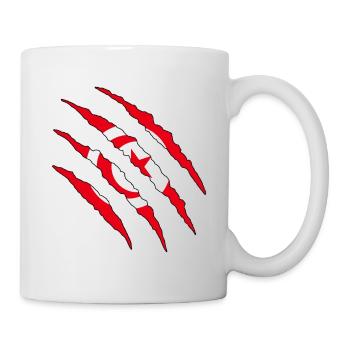 Tunesien Fußball Fan Shirt WM Geschenk - Tasse - Weiß - Rechts