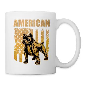 Pitbull amant chien de combat amour Amérique USA - Mug blanc - blanc - Droite
