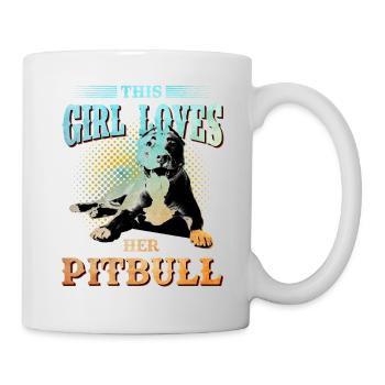 Pitbull chien chien de combat amour fille - Mug blanc - blanc - Droite