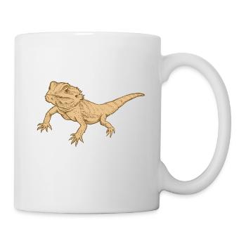Bartagame Reptile Lézard Gecko Doublure Grillen - Mug blanc - blanc - Droite