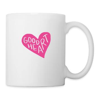 Bon coeur mais Grande bouche Grand coeur Drôle - Mug blanc - blanc - Droite