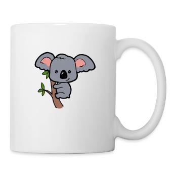 Bébé Koala doux petit bébé Koala Eucalyptus - Mug blanc - blanc - Droite