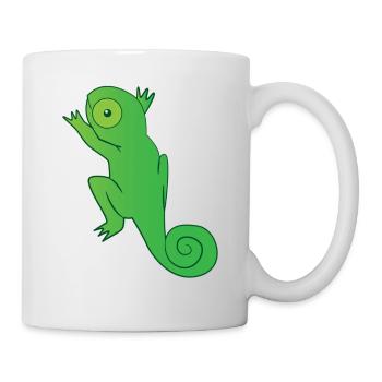 Reptil - Chamäleon - Chamäleons - Geschenk - Tasse - Weiß - Rechts