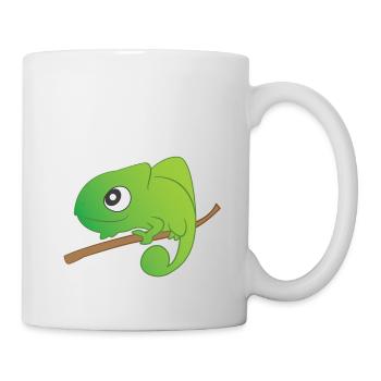 Reptil - Chamäleon - Chamäleons - Geschenk - Tasse - Weiß - Rechts