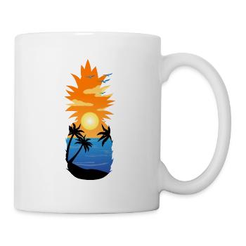 Pineapple - Summer Feelings - Tasse - Weiß - Rechts