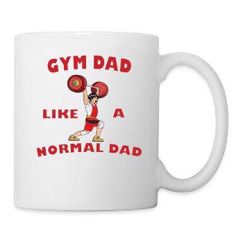 GYM DAD- Fitness Vater Lustiges Geschenk Gym Papa - Tasse - Weiß - Rechts