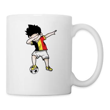 Belgique Belgique Dab cadeau de joueur de football joueur - Mug blanc - blanc - Droite