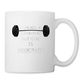 Gym is Importanter- Fitness Gym Funny Gift - Mug - white - Right