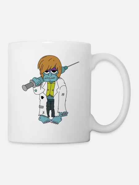 Docteur Zombie - Halloween Monster Seringue Doctor Death - Mug blanc - blanc