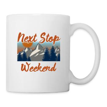 Next stop weekend T-shirt - Mug - white - Right