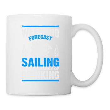 Bier segeln Segelboot Segelschiff Geschenk - Tasse - Weiß - Rechts