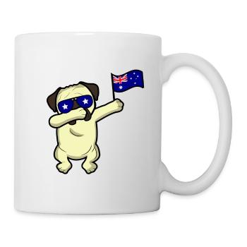 Australia Dabbing Dog Pug Gift World Champion - Mug - white - Right