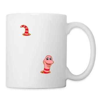 Wurm im Wurmloch - Tasse - Weiß - Rechts