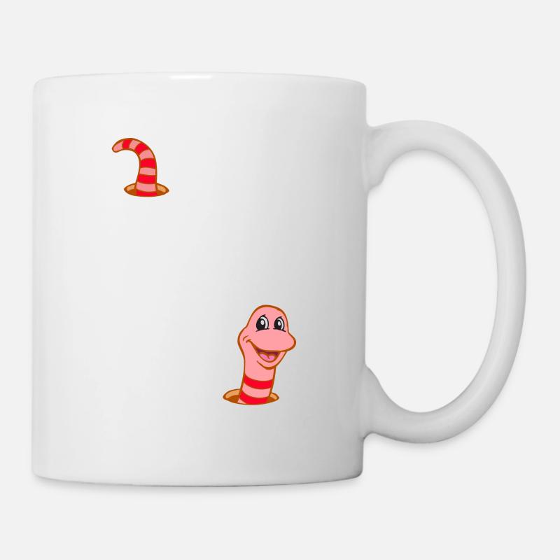 Wurm im Wurmloch - Tasse - Weiß