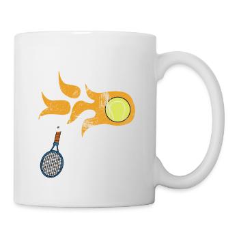 Tennis geboren um zu servieren Serve Ass Racket - Tasse - Weiß - Rechts