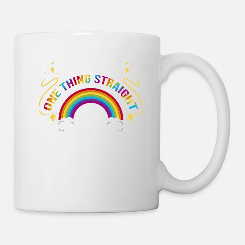 Schwul Lesbisch Regenbogen LGBT Gay Pride Geschenk - Tasse - Weiß