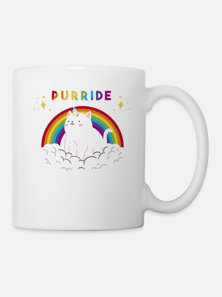 Cadeau Gay Pride Gay LGBT Rainbow Lesbiennes - Mug blanc - blanc